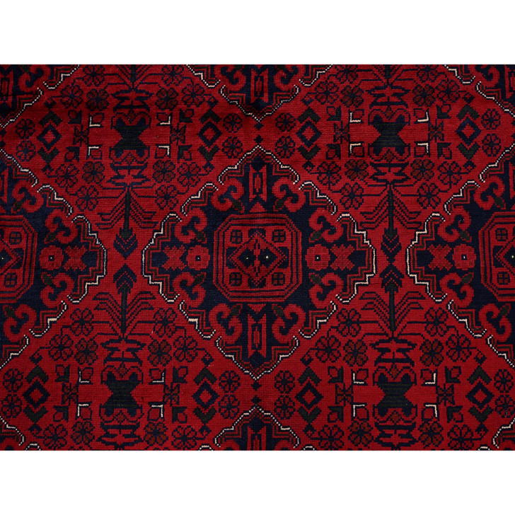 Tribal & Geometric Wool Hand Knotted Rug Red 9.8x12.9 -O0773