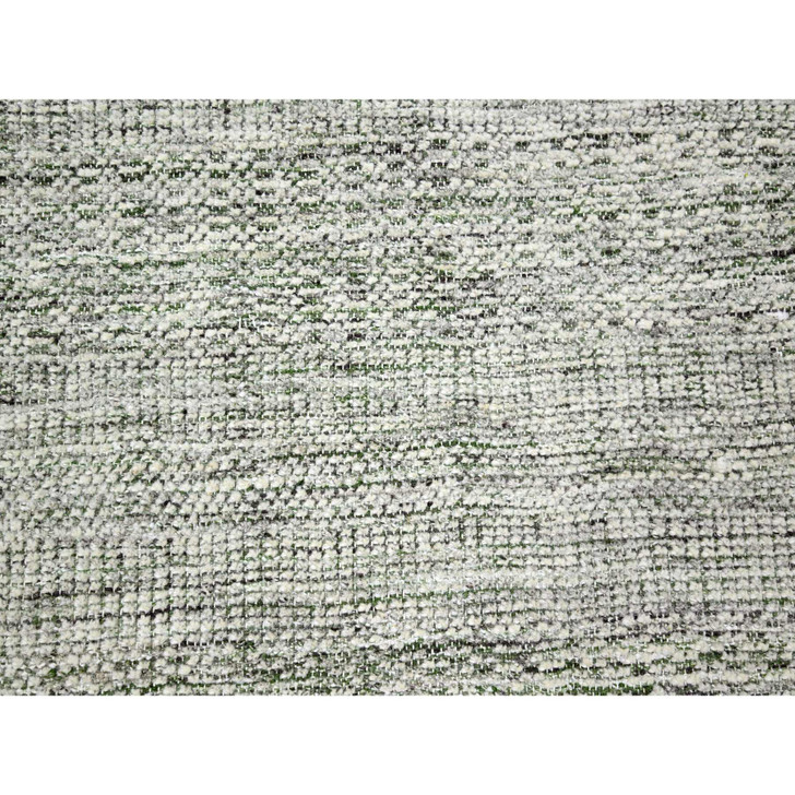 Modern and Contemporary Wool Hand Knotted Rug Green 9.9x13.10 -O076277