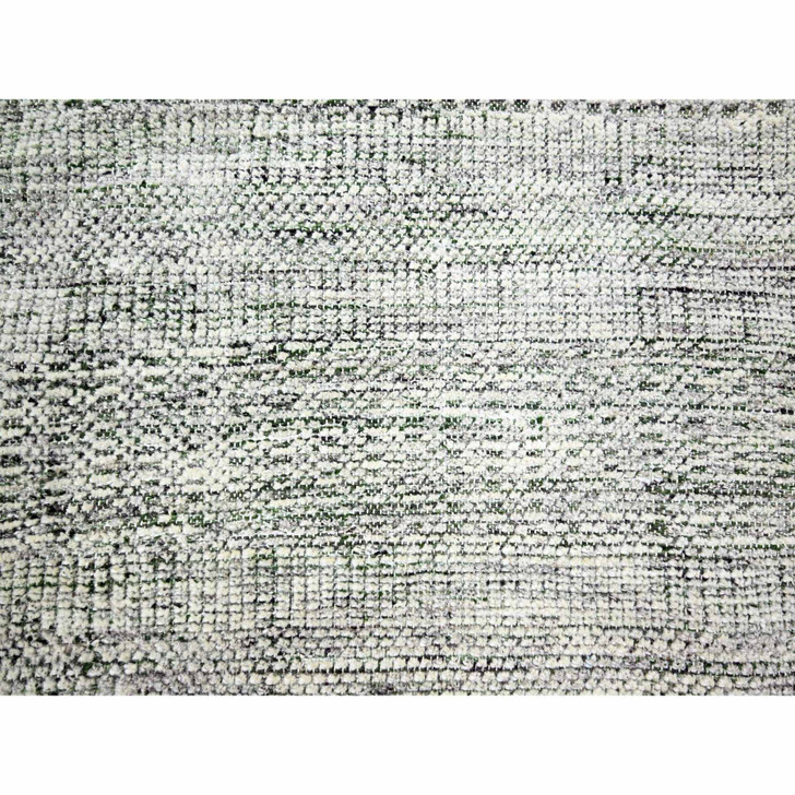 Modern and Contemporary Wool Hand Knotted Rug Green 9.10x10.2 -O076279