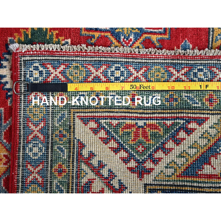 Kazak Wool Hand Knotted Rug Red 4.10x6.6 -O0326