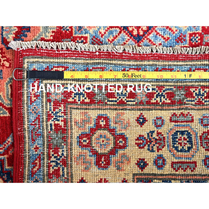 Kazak Wool Hand Knotted Rug Red 4.11x6.4 -O0338