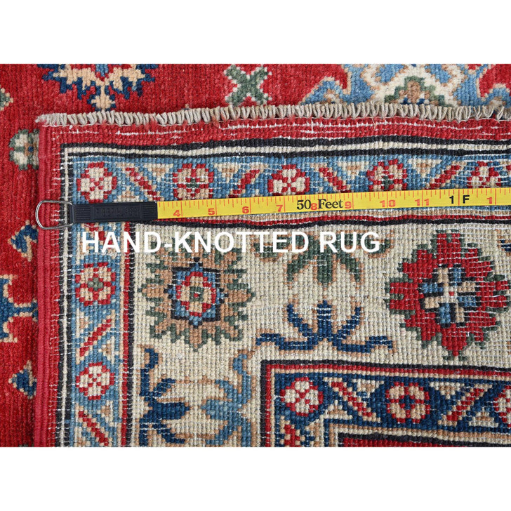 Kazak Wool Hand Knotted Rug Red 3.1x4.10 -O0342