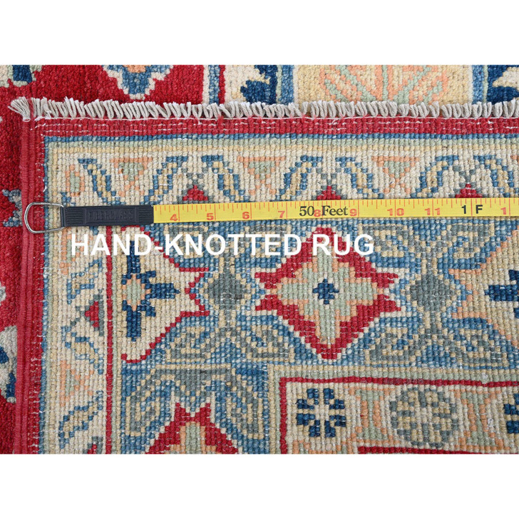 Kazak Wool Hand Knotted Rug Red 4.1x6.1 -O0361