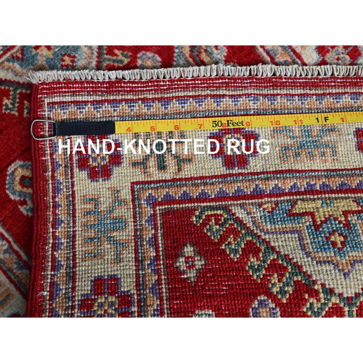 Kazak Wool Hand Knotted Rug Red 2.0x3.0 -O0383