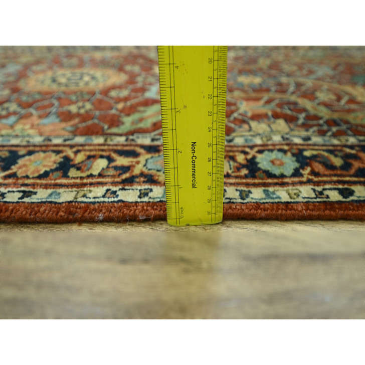 Heriz Wool Hand Knotted Rug Red 2.6x12.0 -O076234