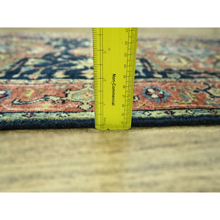 Heriz Wool Hand Knotted Rug Blue 2.7x9.11 -O076301