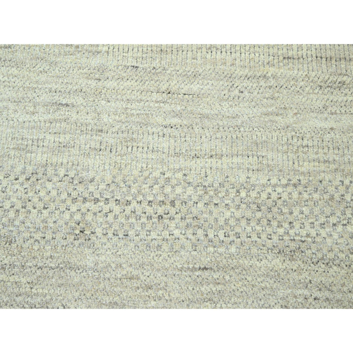 Modern and Contemporary Wool & Silk Hand Loomed Rug Ivory 10.0x14.0 -O076335