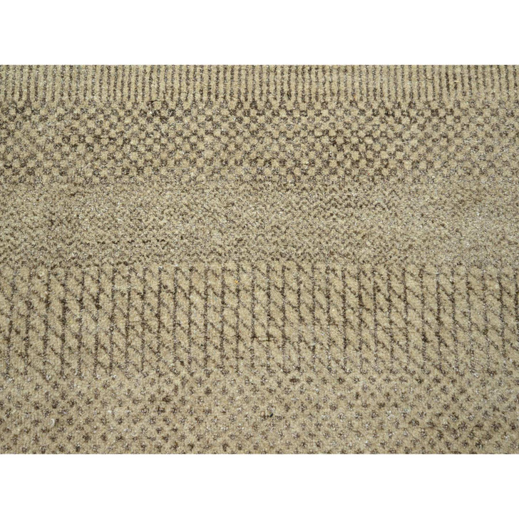 Modern and Contemporary Wool & Silk Hand Knotted Rug Brown 11.11x15.0 -O076330