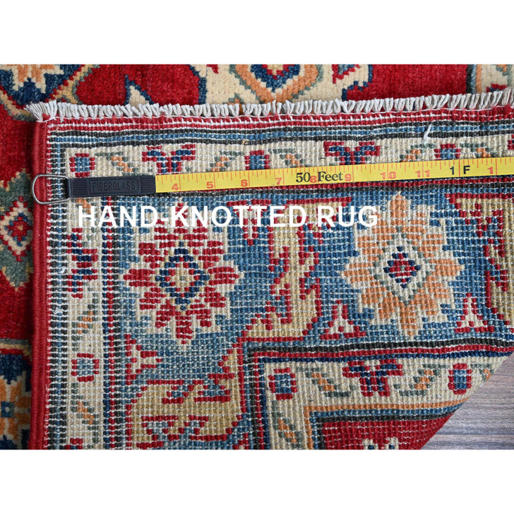 Kazak Wool Hand Knotted Rug Red 2.10x4.2 -O0408