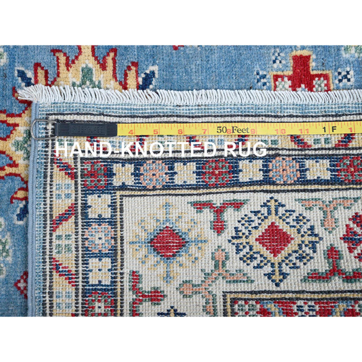 Kazak Wool Hand Knotted Rug Blue 3.11x12.11 -O0420