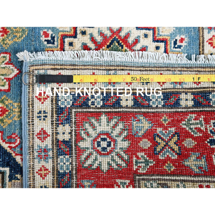 Kazak Wool Hand Knotted Rug Blue 3.10x6.3 -O0422