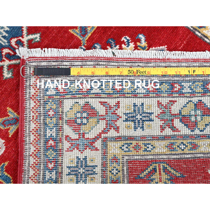 Kazak Wool Hand Knotted Rug Red 2.9x6.3 -O0431