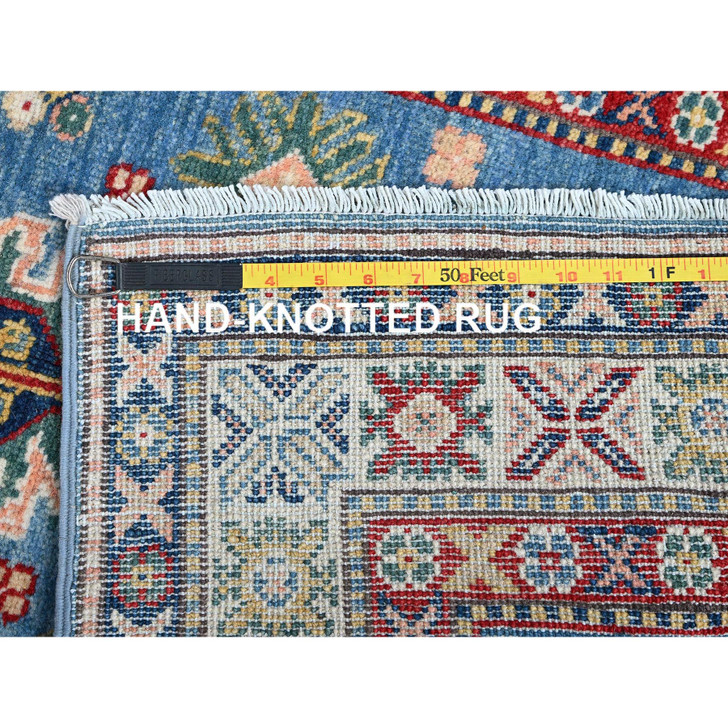 Kazak Wool Hand Knotted Rug Blue 2.7x6.4 -O0438