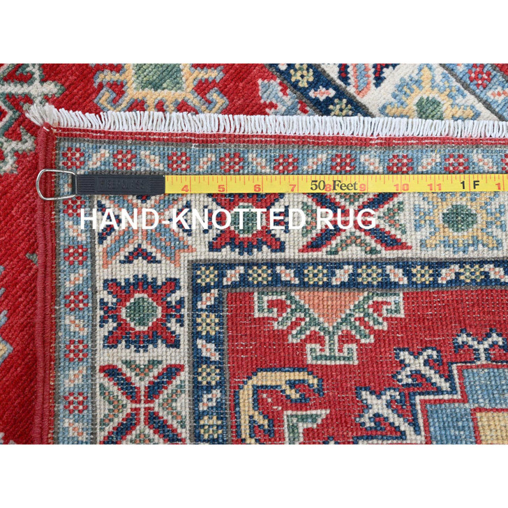 Kazak Wool Hand Knotted Rug Red 2.0x5.9 -O0506