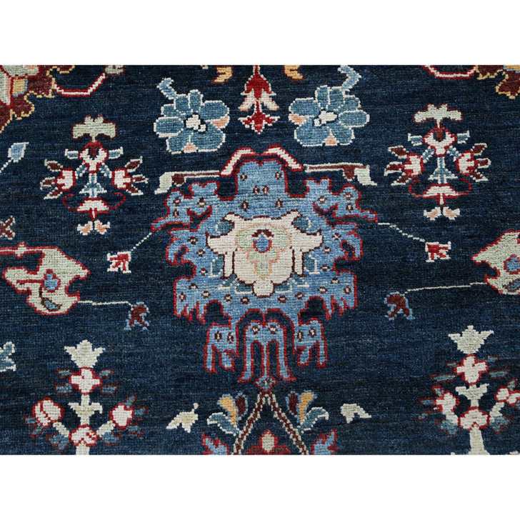 Heriz Wool Hand Knotted Rug Blue 9.0x11.7 -O0317