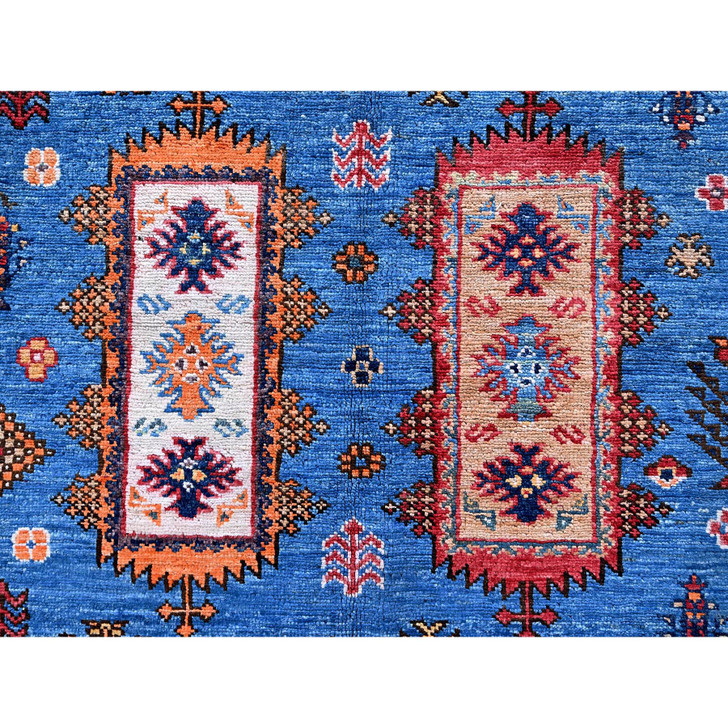 Kazak Wool Hand Knotted Rug Blue 9.9x10.4 -O0564