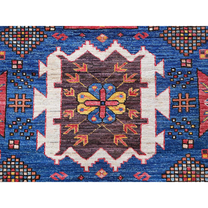 Kazak Wool Hand Knotted Rug Blue 6.0x7.10 -O0584