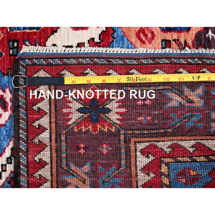 Kazak Wool Hand Knotted Rug Blue 5.4x6.8 -O0591