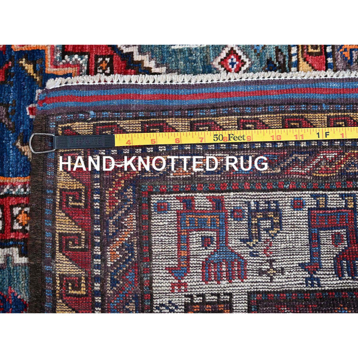 Kazak Wool Hand Knotted Rug Red 5.1x6.7 -O0595