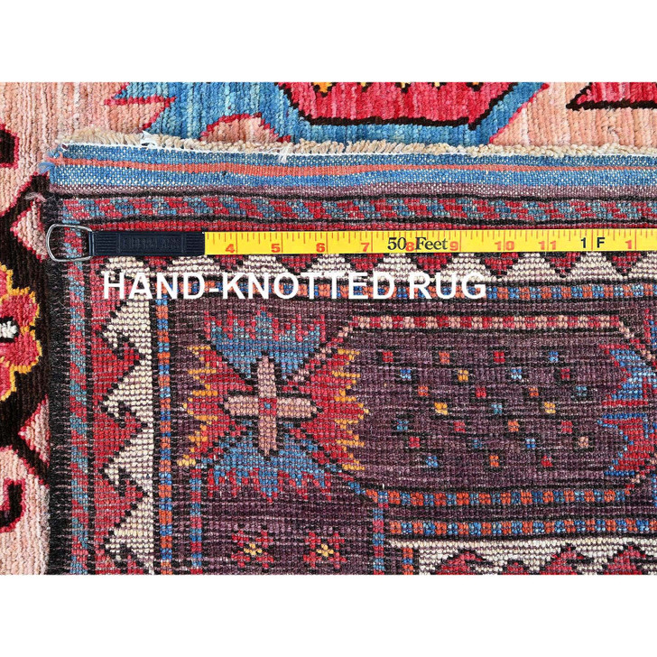 Kazak Wool Hand Knotted Rug Orange 5.0x6.7 -O0596