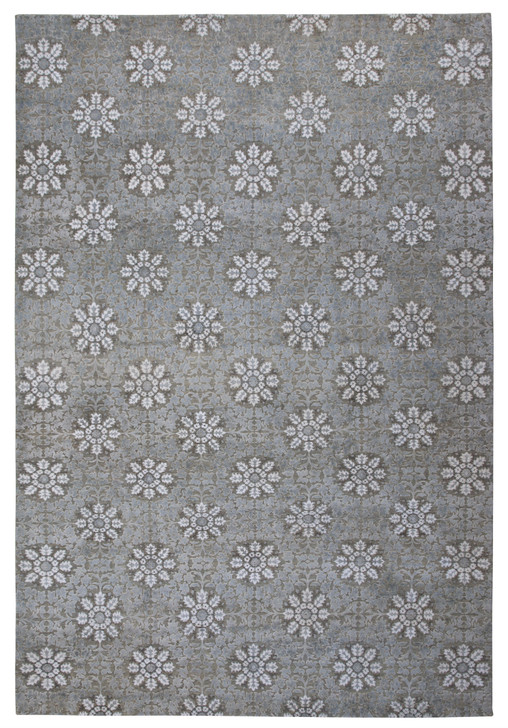 Ottoman Collection, H/L With Silk Handknotted Rug 9'11" X 14'10" -Art62959