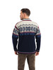 Dale of Norway - Vail Unisex 1/4 Zip Sweater: Midnight Navy/Off White/Red Rose, 90331-C00_Model back
Photo Credits: Dale of Norway
