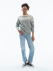 Dale of Norway Cortina 1956 Unisex Crewneck Sweater - Light Charcoal/Off White, 92521-E_front a2