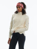 Woman wearing Dale of Norway Garmisch Headband - Raspberry/Off White/Navy, 25971-B_full length