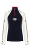 Dale of Norway - Geilo Women's 1/4 Zip Sweater: Navy/Off White/Raspberry, 82311-C00_product
Photo credits: Dale of Norway
Merino wool sweater with raglan sleeves. A lightweight midlayer in comfortable ribbed knit