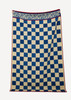 Oleana - Checked Blanket: Blue, 201-B_full blanket - open