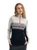 Dale of Norway - Moritz Women's Base Layer Sweater: Navy/White/Raspberry, 92681-C_ model right side
Dale of Norway Moritz Women’s superfine merino wool base layer sweater in Navy, Off White and Raspberry with classic Norwegian ski pattern