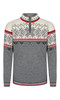 Dale of Norway Vail Unisex 1/4 Zip Sweater - Smoke/Off White/Raspberry, 90331-T_product
