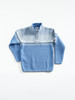 Dale of Norway Moritz Kid's 1/4 Zip Sweater - Blue Shadow/Grey/Off White, 9150-D_flat