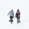 SKHOOP - Original Skirt: Black, 19.200.10 _lifestyle, two ladies walking in the snow