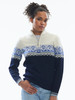Dale of Norway Moritz Women's 1/4 Zip Sweater, Navy/White/Ultramarine, 91461-R_front a