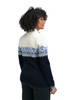 Dale of Norway - Moritz Women's 1/4 Zip Sweater: Navy/White/Ultramarine, 91461-R_back
Photo credits: Dale of Norway
merino wool sweater in Navy with Off White and Ultramarine with Nordic design from the 2003 FIS Alpine World Ski Championships in St. Moritz Switzerland