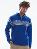 Dale of Norway Moritz Men's 1/4 Zip Sweater - Ultramarine/Off White/Navy, 91391-H_front a