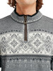 Dale of Norway Blyfjell Unisex 1/4 Zip Sweater, Smoke/Dark Charcoal/Off White, 95021-E_detail a