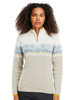 Dale of Norway Moritz Women's 1/4 Zip Sweater, Sand/Off White/Blue Shadow, 91461-D00_front a
