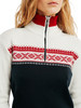 Dale of Norway Dystingen Women's 1/4 Zip Sweater, Black/Off White/Raspberry, 95621-F00_detail