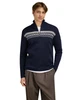 Dale of Norway Dalestolen Men's 1/4 Zip Sweater, Navy/Off White, 95611-C00_Model front
Photo credits: Dale of Norway
Lightweight merino wool sweater with 1/4 high neck and cortina patterning