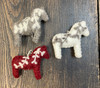 Felted Wool Ornament - Dala Horse, Trio