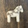 Felted Wool Ornament - Dala Horse, White (11131)