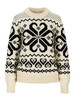 Dale of Norway Falkeberg Women's Sweater, Off White/Black, 95721-A00_product photo