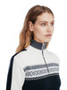 Dale of Norway Dystingen Women's 1/4 Zip Sweater, Black/Off White/Smoke, 95621-F01_EC5