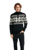 Dale of Norway Falkeberg Mens 1/4 Zip Sweater, Black/Off White, 95711-F00_EC2