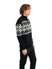 Dale of Norway Falkeberg Mens 1/4 Zip Sweater, Black/Off White, 95711-F00_EC3