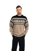 Dale of Norway - Randaberg Mens Crewneck Sweater: Brown Melange/Black/Off White, 95751-P00_ front