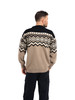Dale of Norway - Randaberg Mens Crewneck Sweater: Brown Melange/Black/Off White, 95751-P00_back