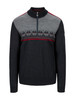 Dale of Norway Liberg Men's 1/4 zip Sweater, Dark Charcoal/Smoke/Red Rose, 95911-E00_product